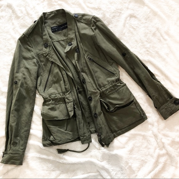 Zara Green Military Jacket - Picture 3 of 6